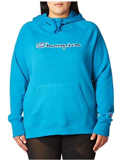 Champion Women's Powerblend Fleece Hoodie, Classic Script Logo