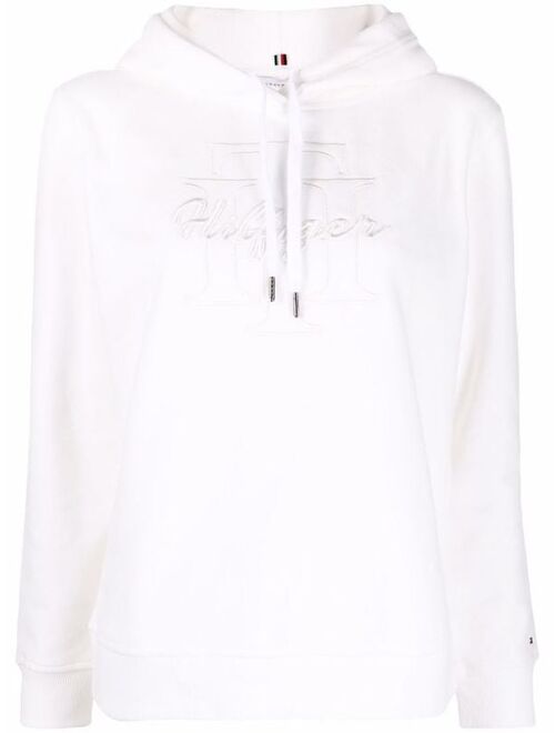 Tommy Hilfiger embroidered-logo cotton hoodie