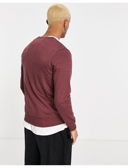 Jack & Jones Originals sweat with script logo in burgundy