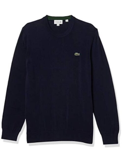 Men's Long Sleeve Crewneck Cotton Jersey Sweater