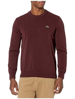 Men's Long Sleeve Crewneck Cotton Jersey Sweater