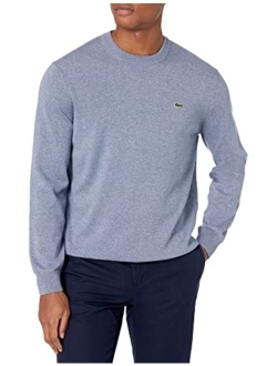 Men's Long Sleeve Crewneck Cotton Jersey Sweater