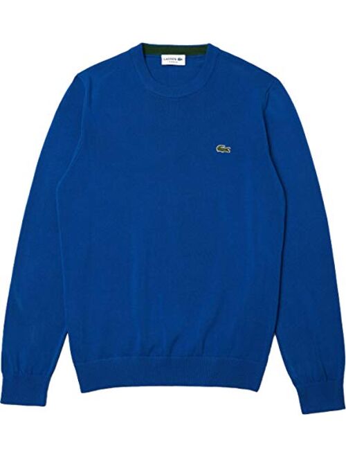 Lacoste Men's Long Sleeve Crewneck Cotton Jersey Sweater