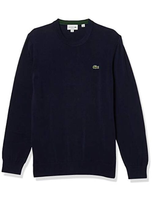 Lacoste Men's Long Sleeve Crewneck Cotton Jersey Sweater