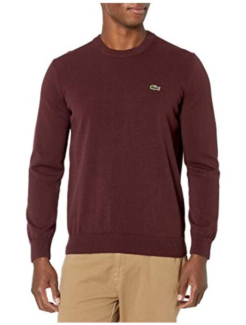 Lacoste Men's Long Sleeve Crewneck Cotton Jersey Sweater