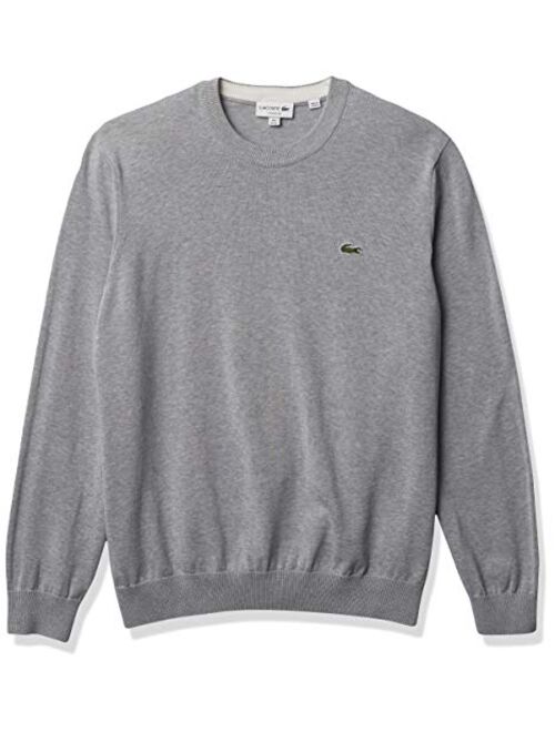 Lacoste Men's Long Sleeve Crewneck Cotton Jersey Sweater