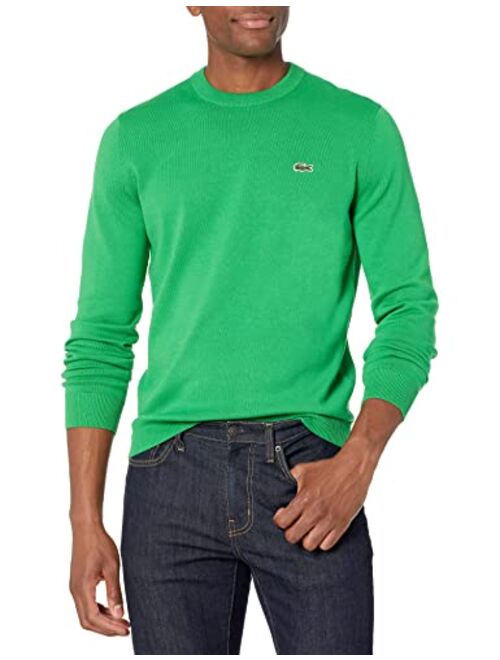 Lacoste Men's Long Sleeve Crewneck Cotton Jersey Sweater