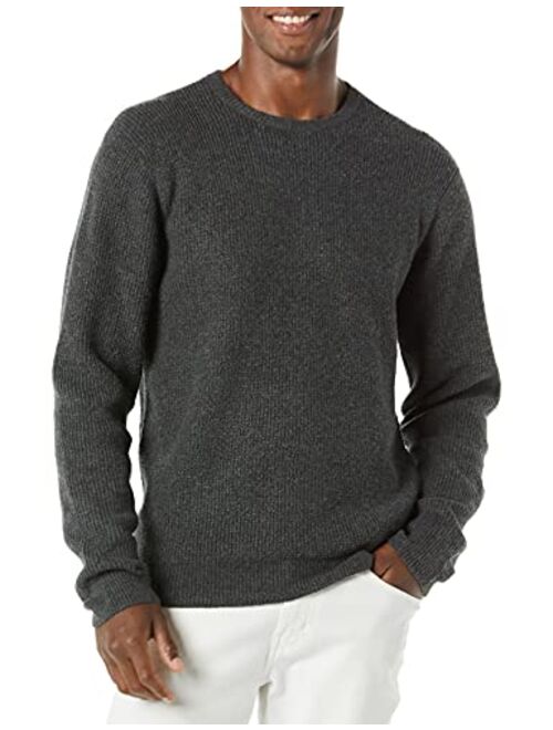 Amazon Essentials Men's Long-Sleeve Soft Touch Waffle Stitch Crewneck Sweater