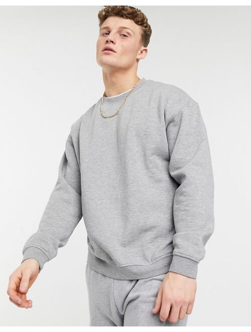 Jack & Jones Originals crew sweatshirt in gray