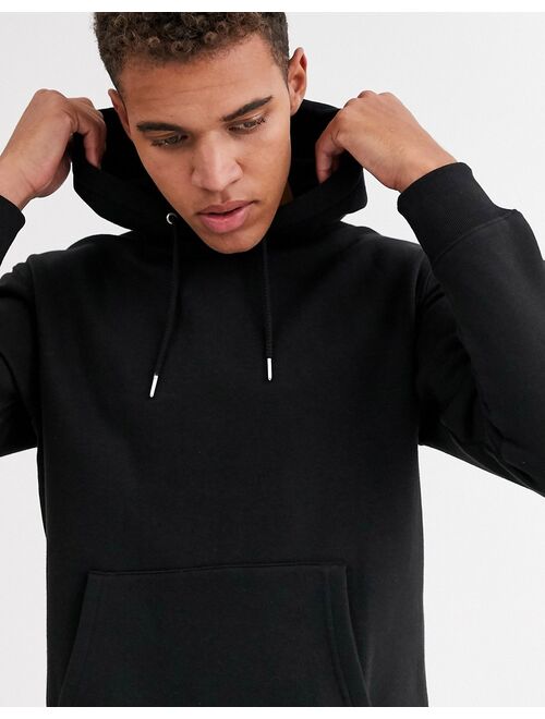 Jack & Jones Essentials oversized hoodie in black