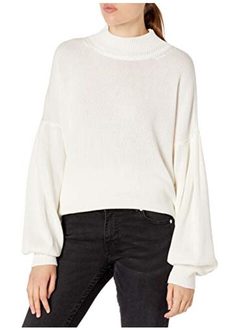 Cable Stitch Women's Pleated-Sleeve Sweater