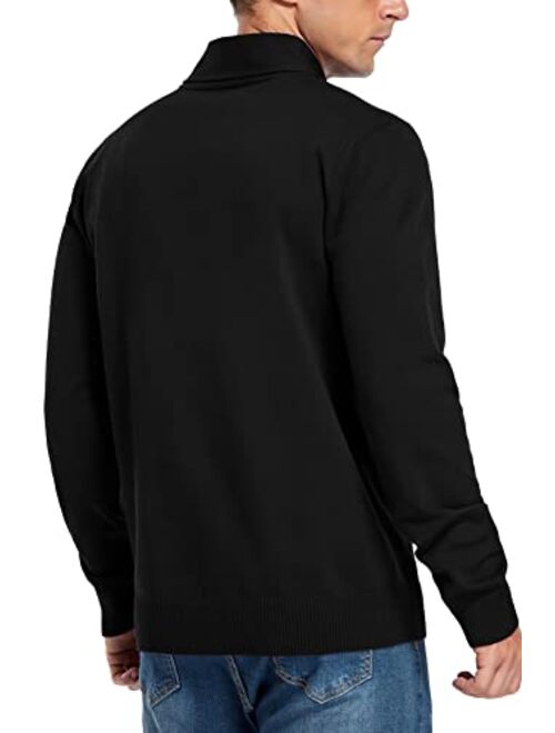 NITAGUT Men's Casual Slim Fit Long Sleeve Shawl Collar Pullover Sweater