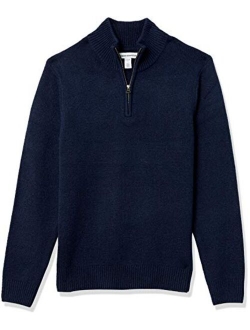 Men's Long-Sleeve Soft Touch Quarter-Zip Sweater