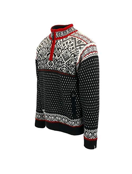 ICEWEAR Björn Wool Lined Sweater Norwegian Style Quarter Zip Light 100% Worsted Wool Long Sleeve Outdoor Sweater