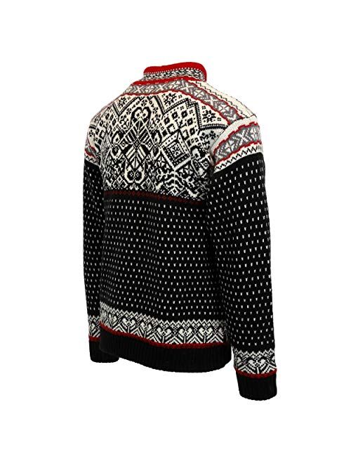 ICEWEAR Björn Wool Lined Sweater Norwegian Style Quarter Zip Light 100% Worsted Wool Long Sleeve Outdoor Sweater