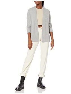 Women's Cotton Ribbed Button Cardigan