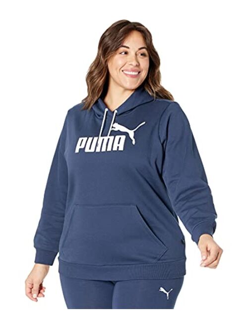 PUMA Women's Plus Size Essentials Logo Fleece Hoodie