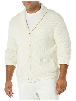 Men's Long-Sleeve Soft Touch Shawl Collar Cardigan