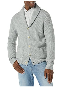 Men's Long-Sleeve Soft Touch Shawl Collar Cardigan