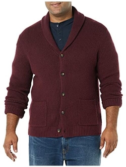 Men's Long-Sleeve Soft Touch Shawl Collar Cardigan