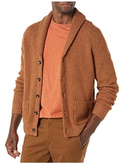 Men's Long-Sleeve Soft Touch Shawl Collar Cardigan