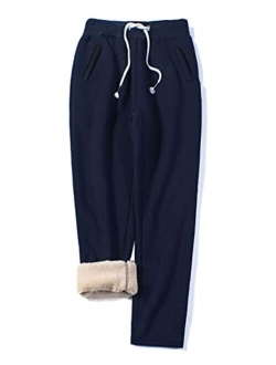 Hooever Women's Winter Thick Sherpa Fleece Lined Drawstring Sweatpants Jogger Pants