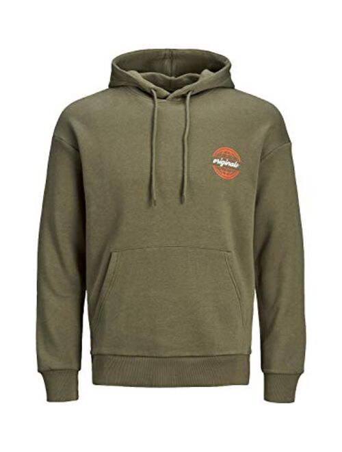 Jack & Jones Mens Jorcolton Designer Logo Sweatshirt Hoodie Pullover Jumper