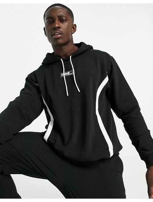 Puma Hoops small logo hoodie in black