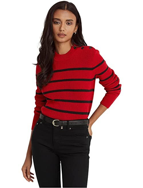 Polo Ralph Lauren Striped Mock Neck Sweater