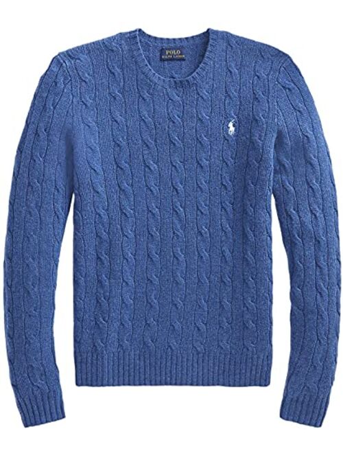 Polo Ralph Lauren Womens Cable Knit V-Neck Sweater