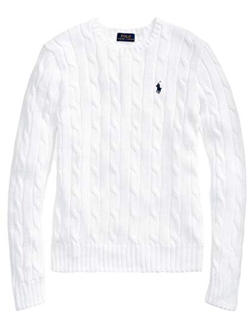 Polo Ralph Lauren Womens Cable Knit V-Neck Sweater