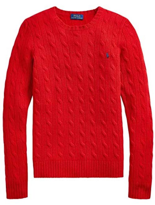 Polo Ralph Lauren Womens Cable Knit V-Neck Sweater