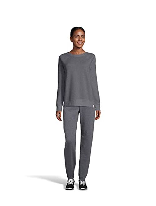 Hanes Luxe Collection Women's Fleece Raglan Sleeve Sweatshirt