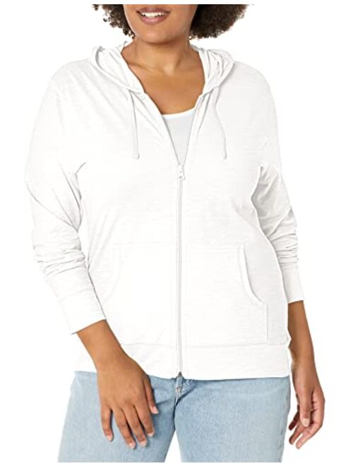 Women's Hanes® Slub Jersey Full Zip Hooded Sweatshirt