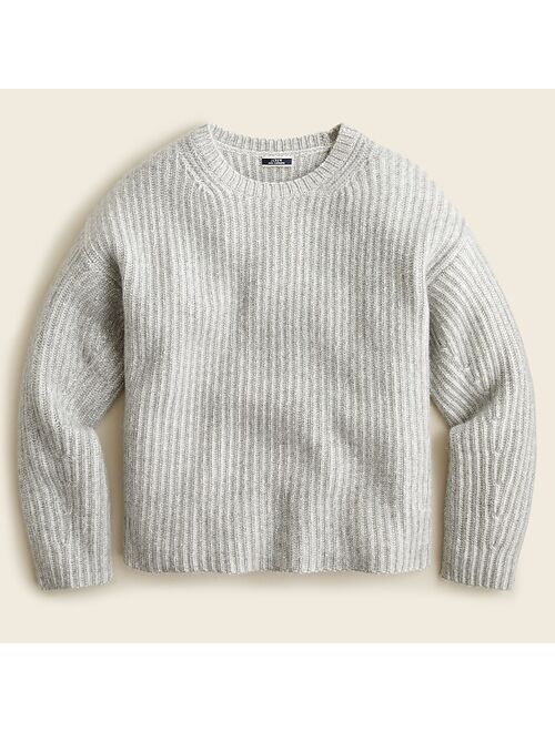 J.Crew Cashmere plaited relaxed-crewneck sweater