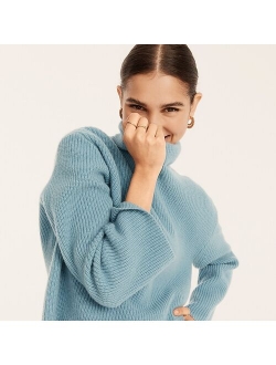 Wool and recycled cashmere relaxed turtleneck