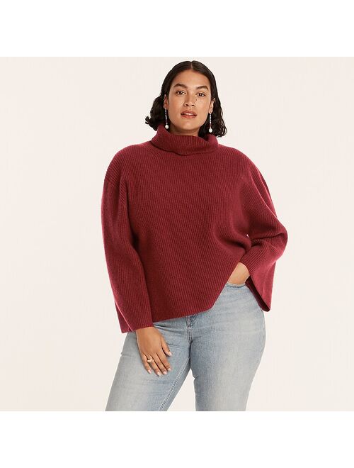 J.Crew Wool and recycled cashmere relaxed turtleneck