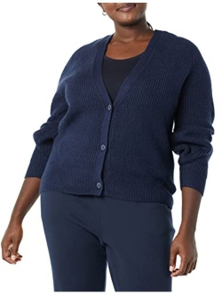 Women's Soft Touch Ribbed Blouson Cardigan