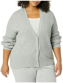 Women's Soft Touch Ribbed Blouson Cardigan