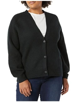 Women's Soft Touch Ribbed Blouson Cardigan