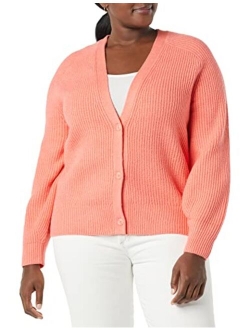 Women's Soft Touch Ribbed Blouson Cardigan