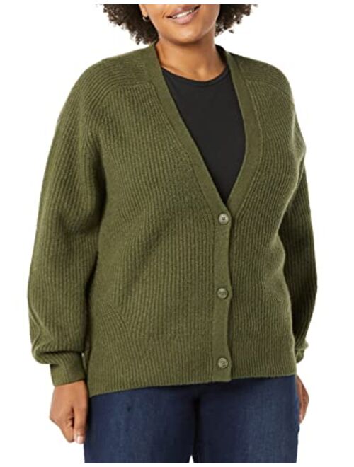 Amazon Essentials Women's Soft Touch Ribbed Blouson Cardigan