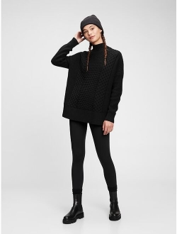 Cable Knit Mockneck Sweater