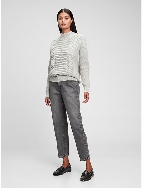 GAP Cable Knit Mockneck Sweater