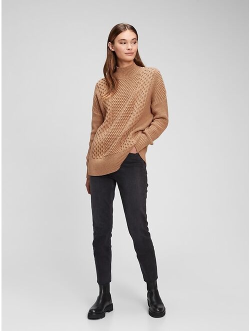 GAP Cable Knit Mockneck Sweater