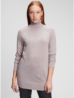 Merino Turtleneck Tunic Sweater