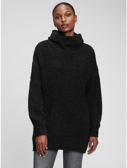 Cozy Boucle Turtleneck Tunic Sweater