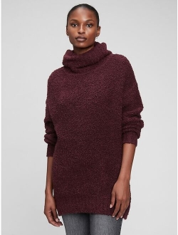 Cozy Boucle Turtleneck Tunic Sweater