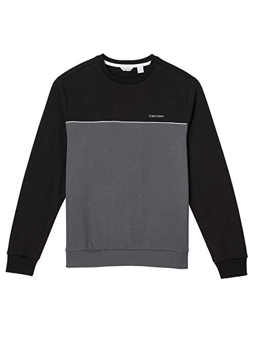 Calvin Klein Mens Logo Long Sleeve Pullover Crew Neck Sweatshirt