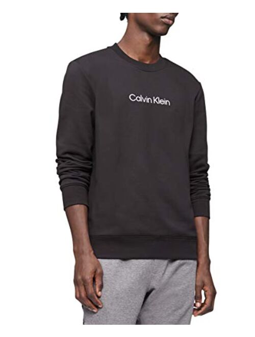 Calvin Klein Men's Long Sleeve Logo French Terry Crewneck